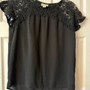 Maeve Black Lace Blouse size small